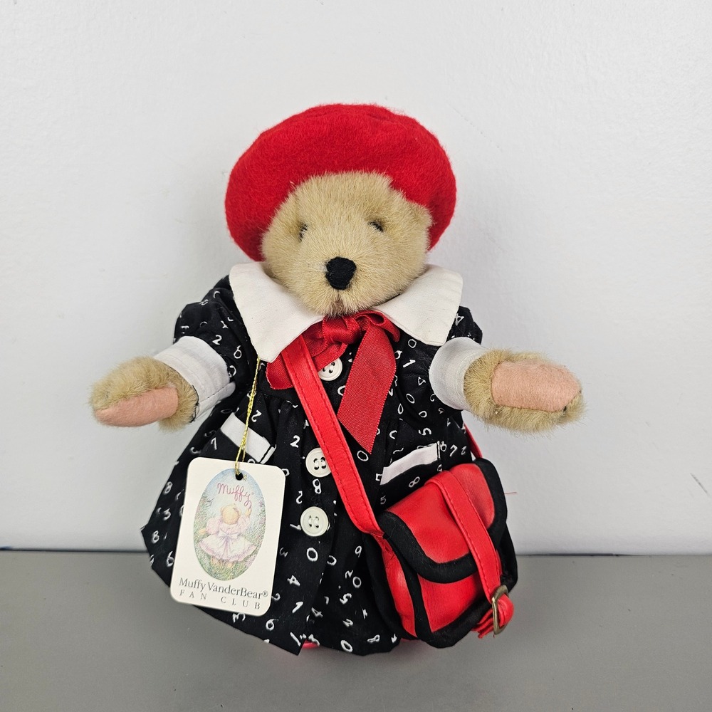 Muffy VanderBear Fan Club Plush Teddy Bear North American Bear Co School Outfit